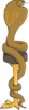 Cobra Curled On A Stool Clip Art